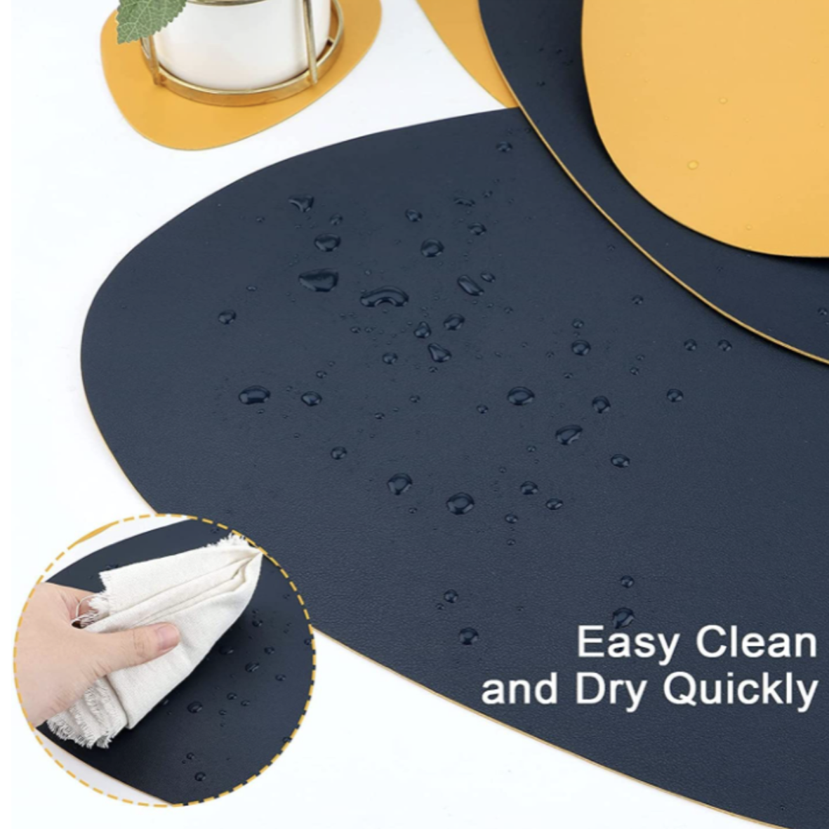 Reversible Leather Placemats & Coasters (Set of 6)